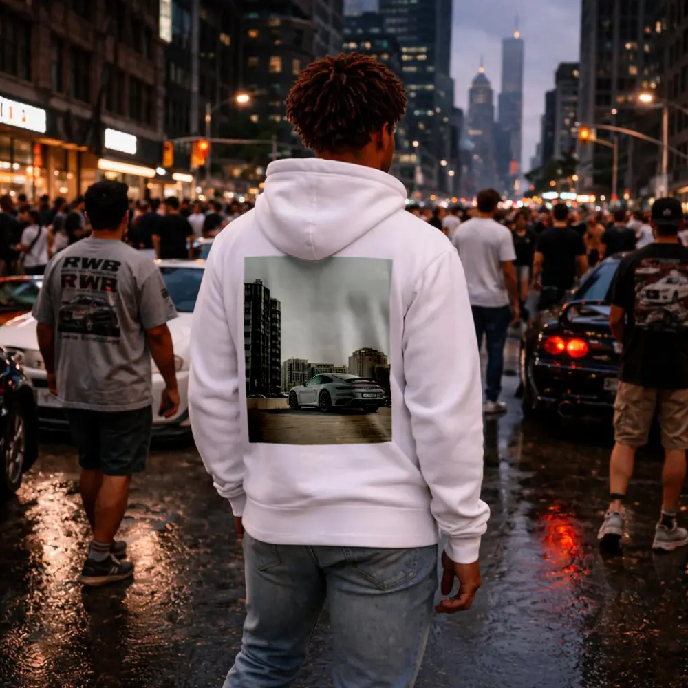 Porsche 911 Turbo S Grey City Street – Hoodies
