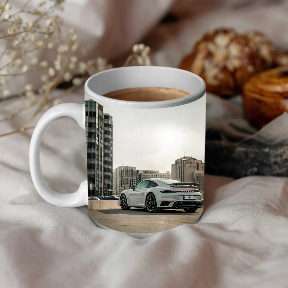 Porsche 911 Turbo S Grey City Street – Mugs