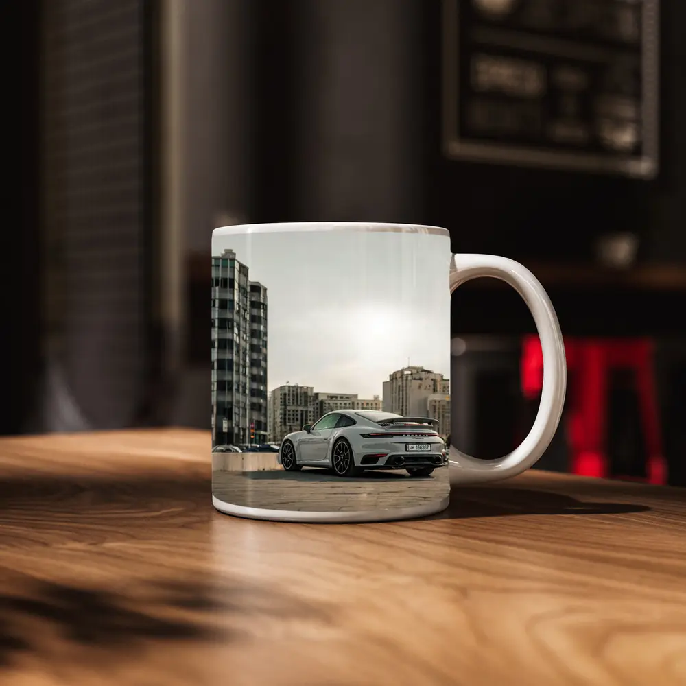 Porsche 911 Turbo S Grey City Street – Mugs