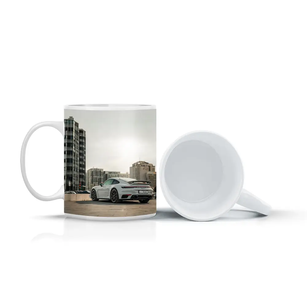 Porsche 911 Turbo S Grey City Street – Mugs