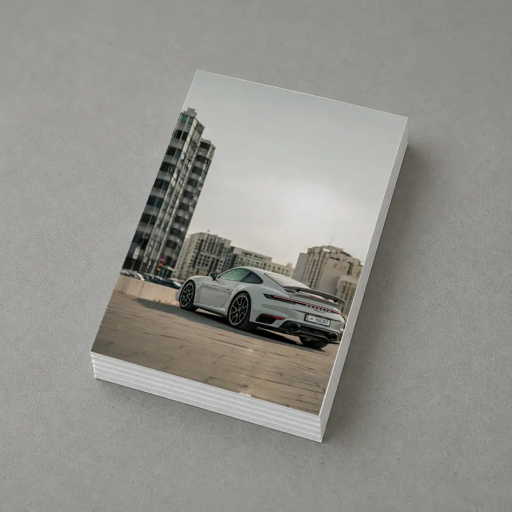 Porsche 911 Turbo S Grey City Street – Postcards