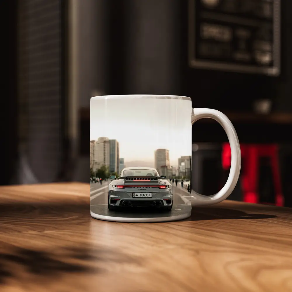 Porsche 911 Turbo S Grey City Street – Mugs