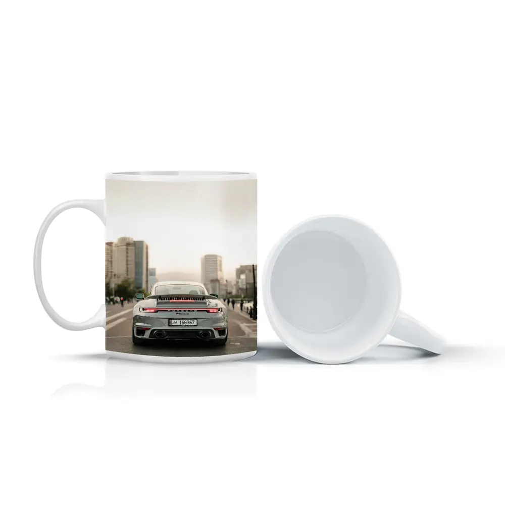 Porsche 911 Turbo S Grey City Street – Mugs