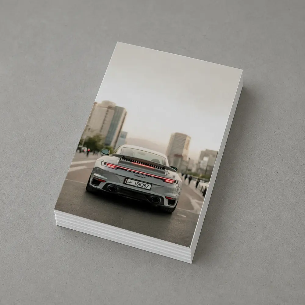 Porsche 911 Turbo S Grey City Street – Postcards