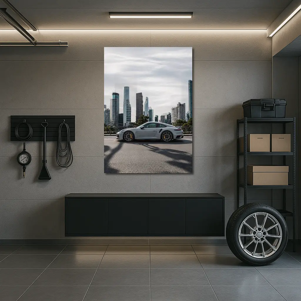 Porsche 911 Turbo S City Skyline – Wall Art
