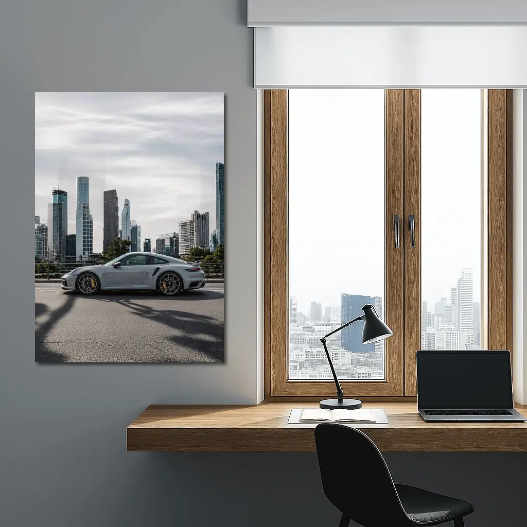 Porsche 911 Turbo S City Skyline – Wall Art