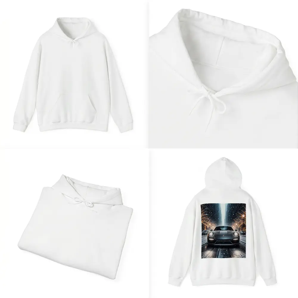 Porsche 911 Turbo S Snowy City Street – Hoodies