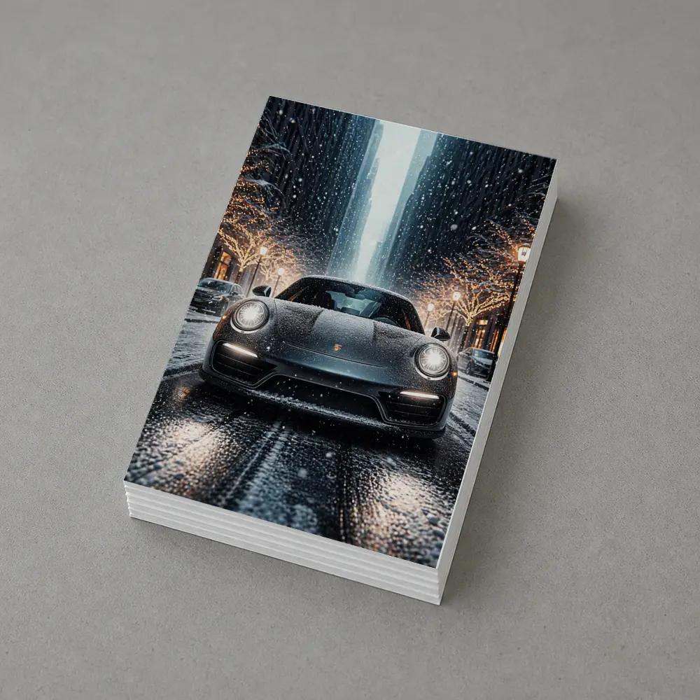 Porsche 911 Turbo S Snowy City Street – Postcards