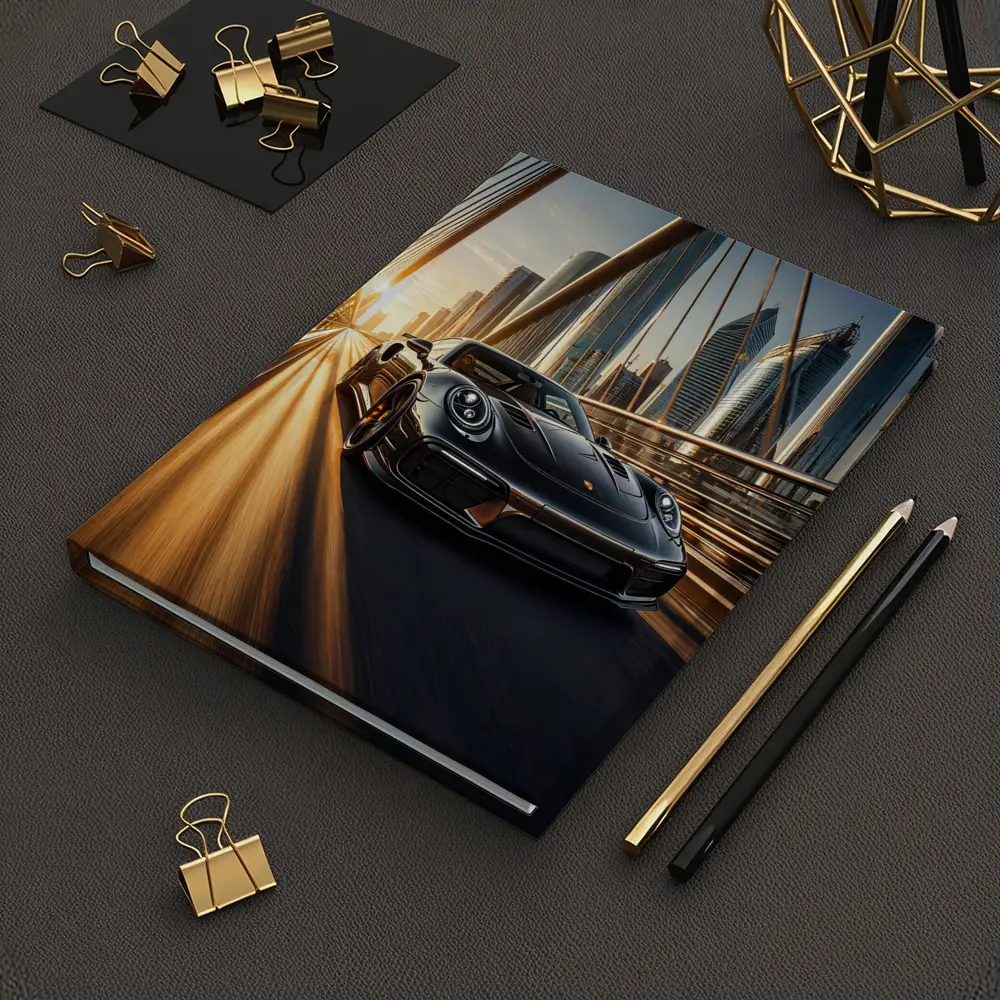 Porsche 911 Turbo S City Bridge Sunset – Notebooks