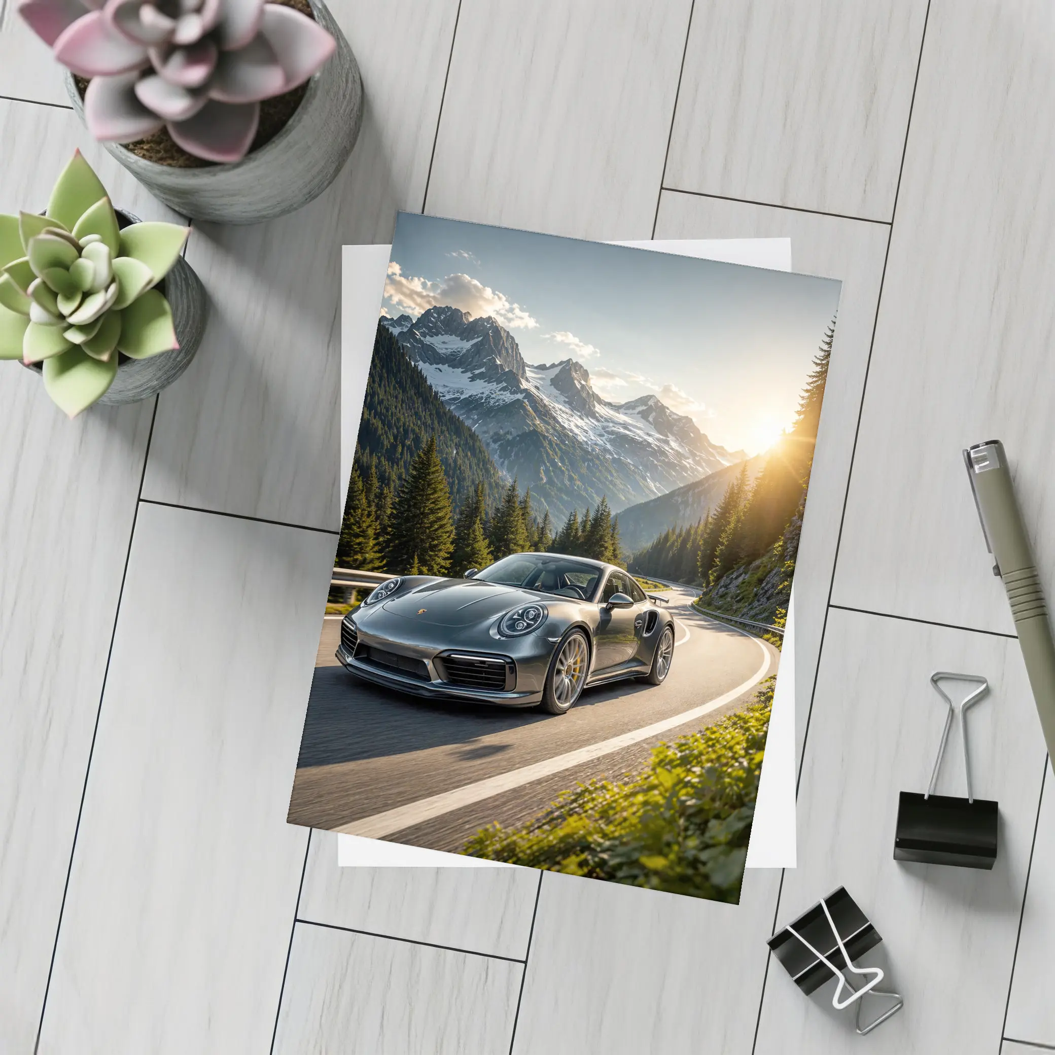 Porsche 911 Turbo S Mountain Road Drive – Postcards