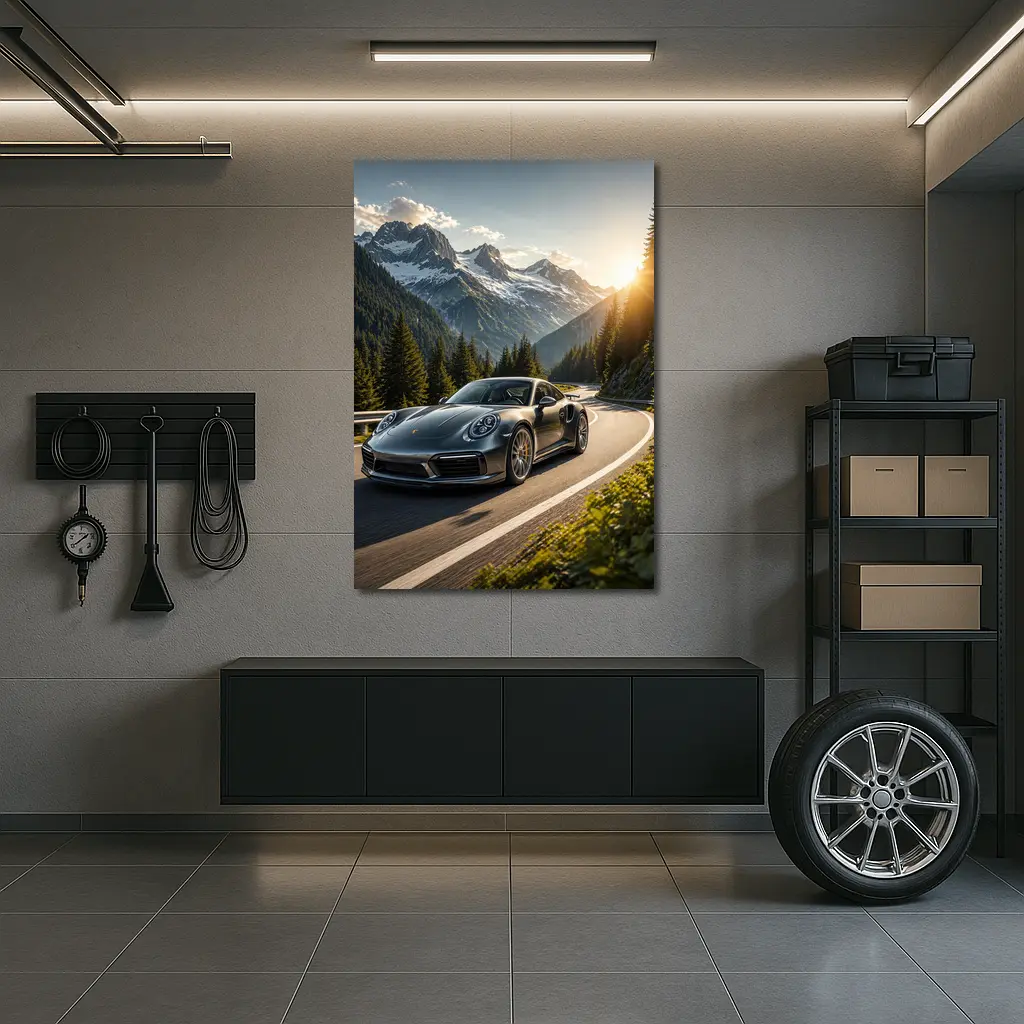 Porsche 911 Turbo S Mountain Road Drive – Wall Art