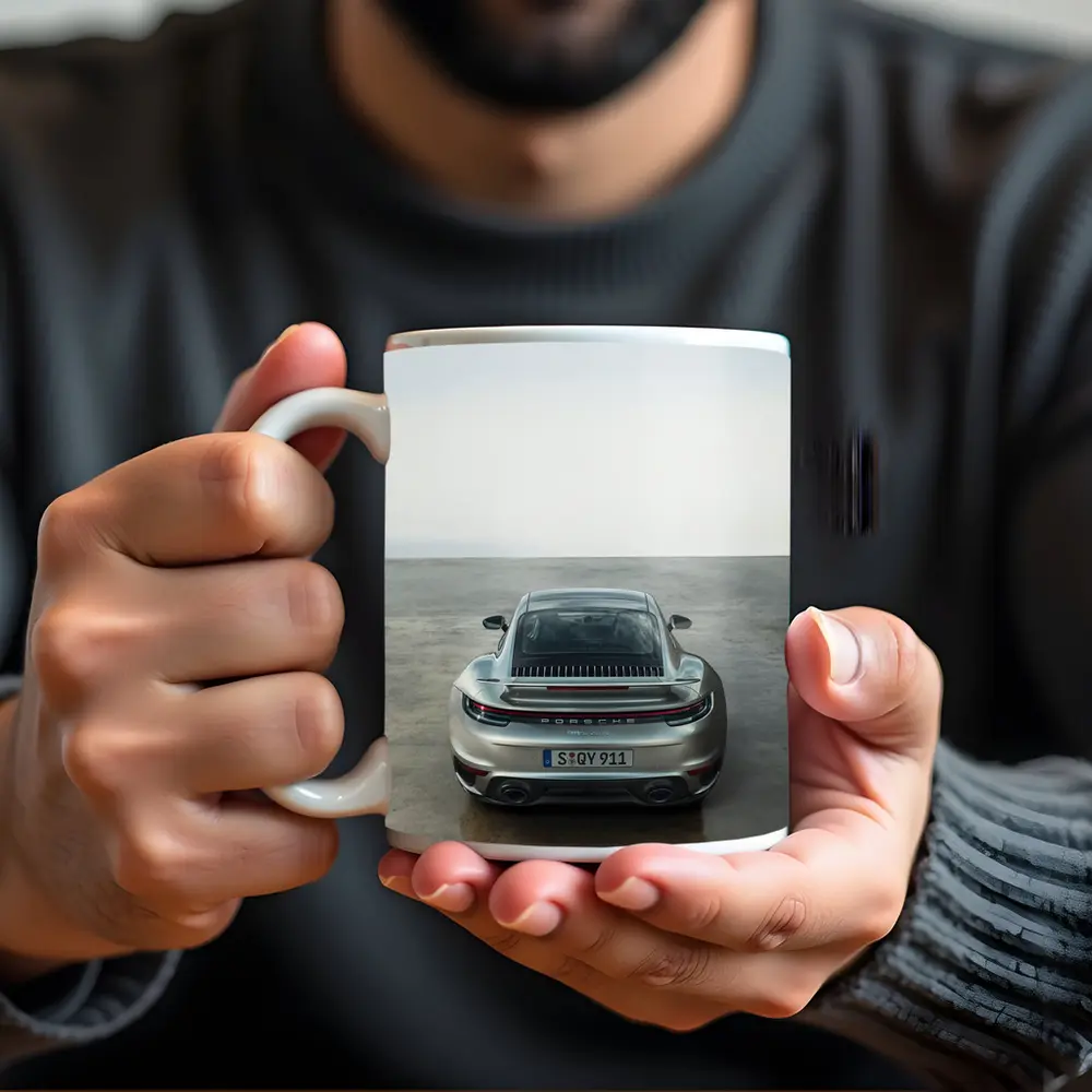 Porsche 911 Turbo S Rear Parking Lot – Mugs