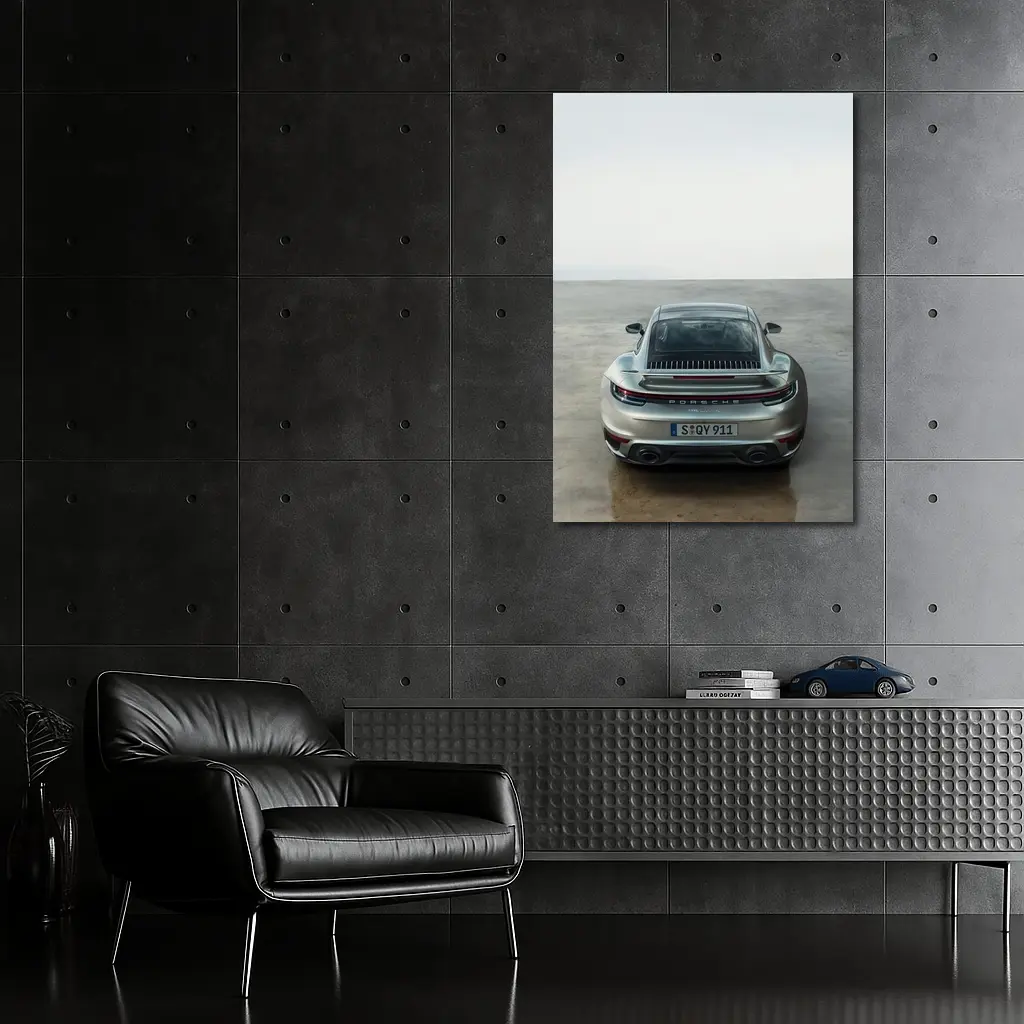Porsche 911 Turbo S Rear Parking Lot – Wall Art