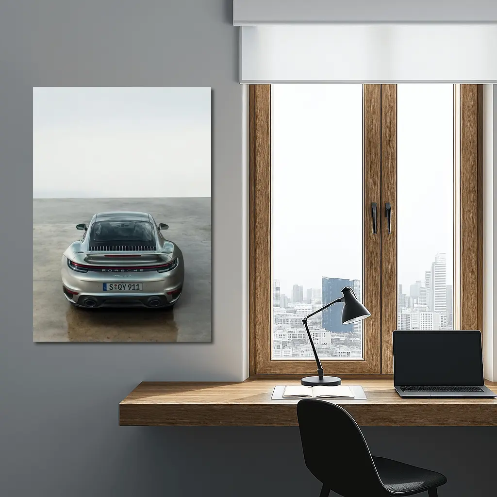 Porsche 911 Turbo S Rear Parking Lot – Wall Art