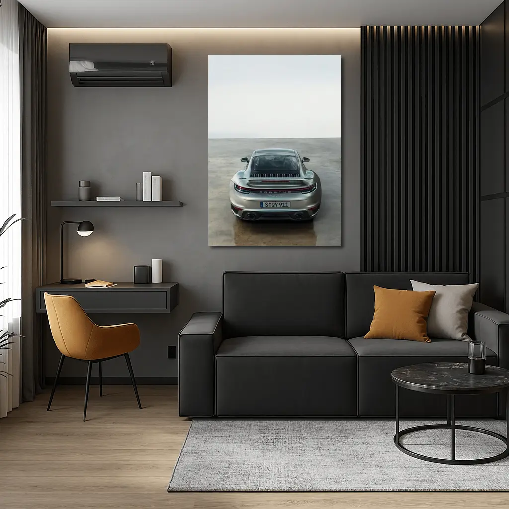 Porsche 911 Turbo S Rear Parking Lot – Wall Art