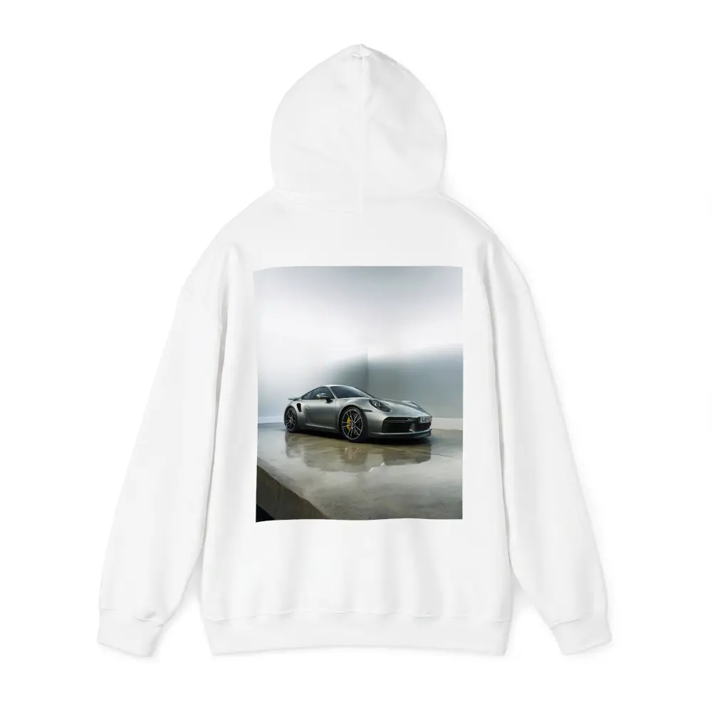 Porsche 911 Turbo S Silver Studio Shot – Hoodies