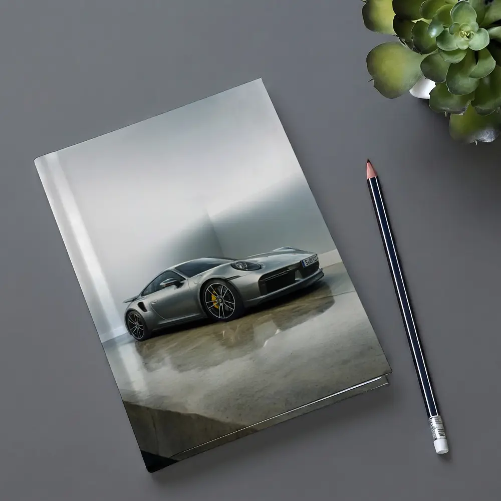 Porsche 911 Turbo S Silver Studio Shot – Notebooks