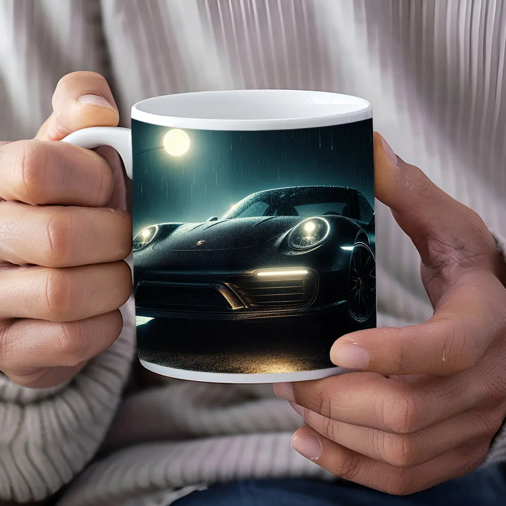 Porsche 911 Turbo Black Rainy Night – Mugs