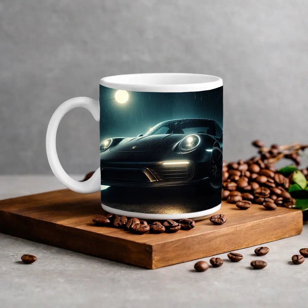 Porsche 911 Turbo Black Rainy Night – Mugs