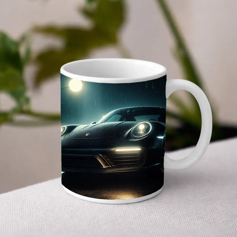 Porsche 911 Turbo Black Rainy Night – Mugs
