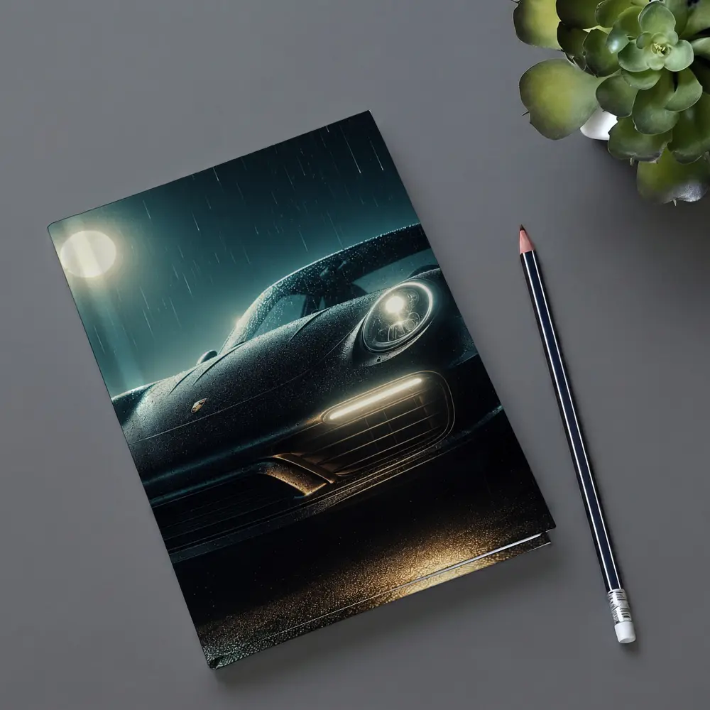 Porsche 911 Turbo Black Rainy Night – Notebooks