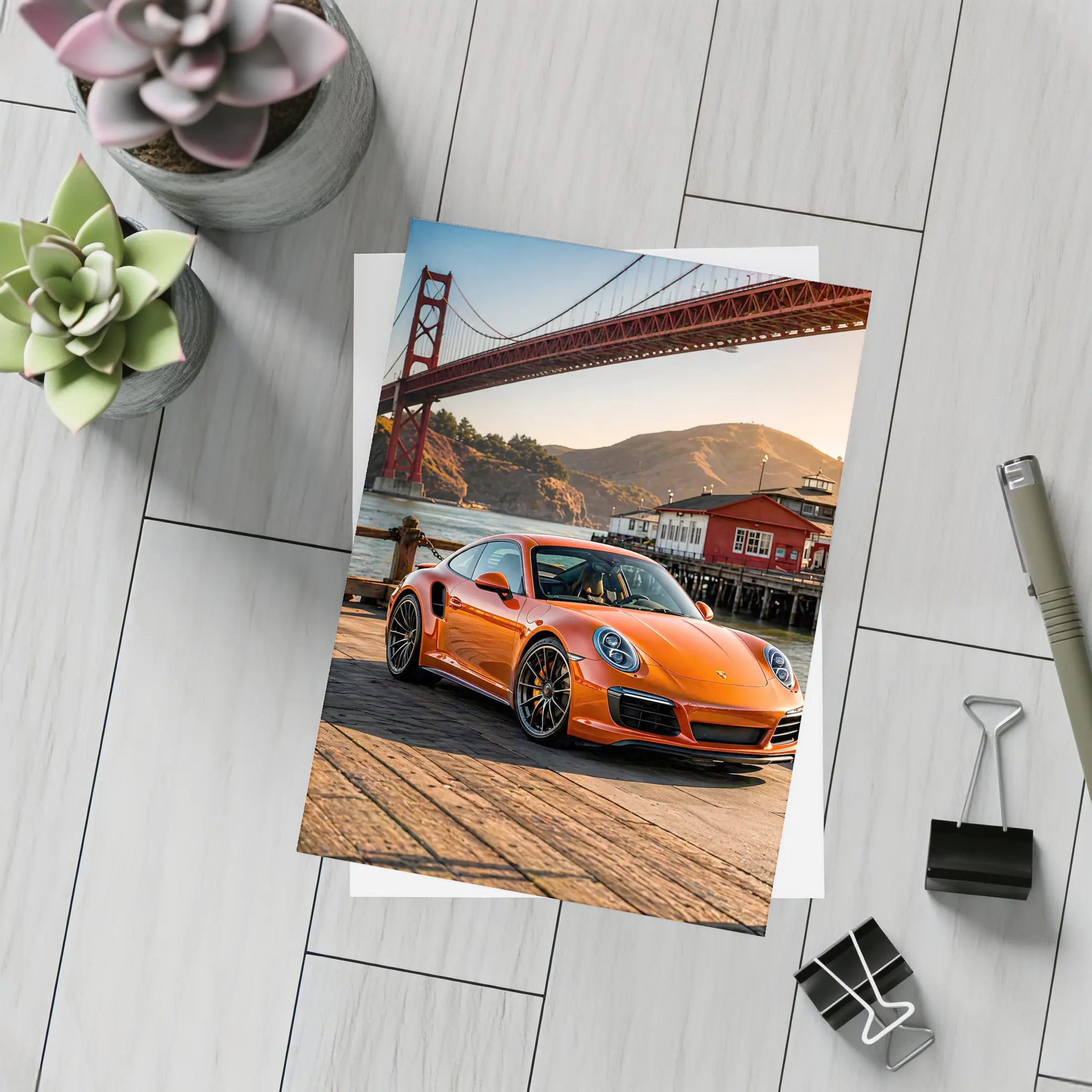 Porsche 911 Turbo Golden Gate Bridge – Postcards