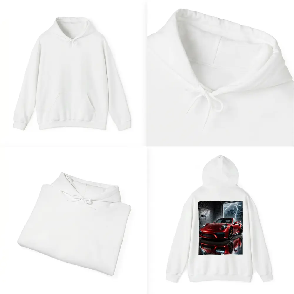 Red Porsche 911 GT2 RS Rain Storm – Hoodies
