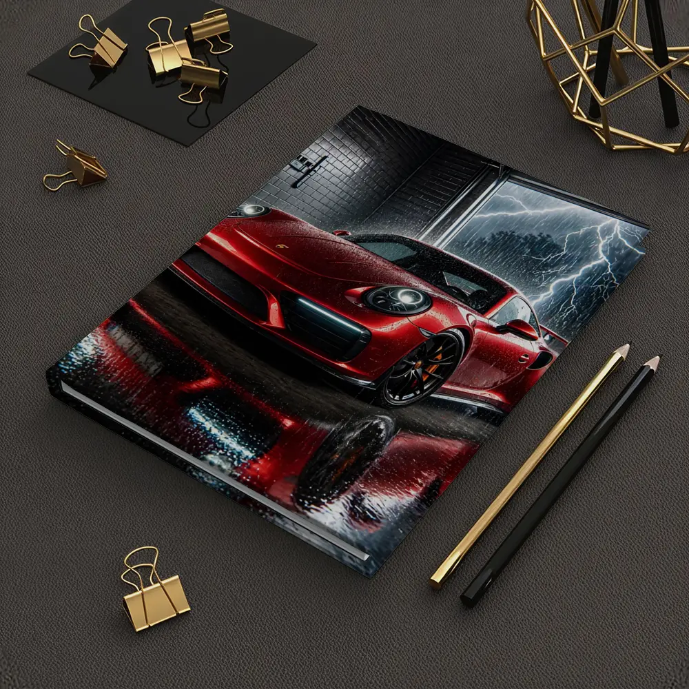 Red Porsche 911 GT2 RS Rain Storm – Notebooks