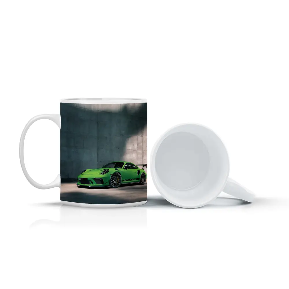 Porsche 911 GT3 RS Green Concrete Wall – Mugs