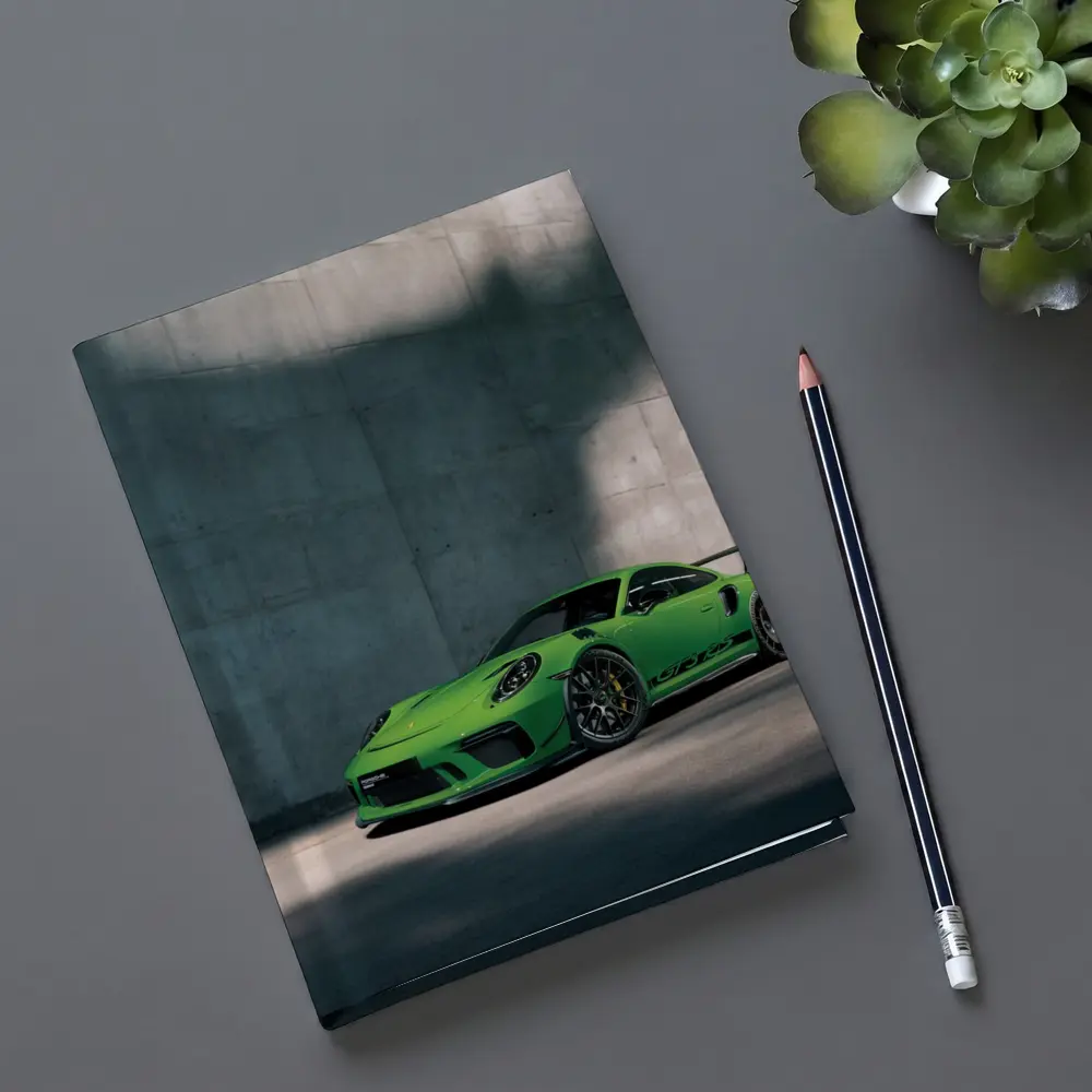 Porsche 911 GT3 RS Green Concrete Wall – Notebooks