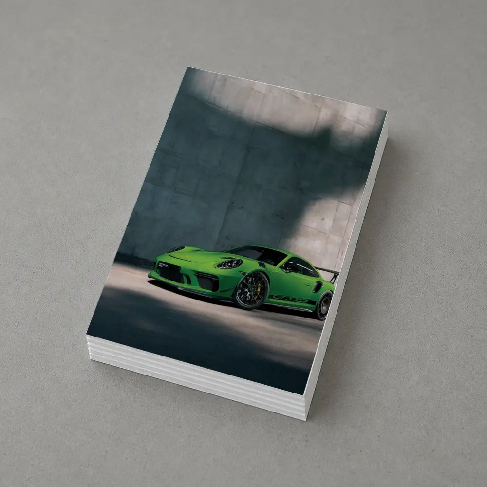 Porsche 911 GT3 RS Green Concrete Wall – Postcards