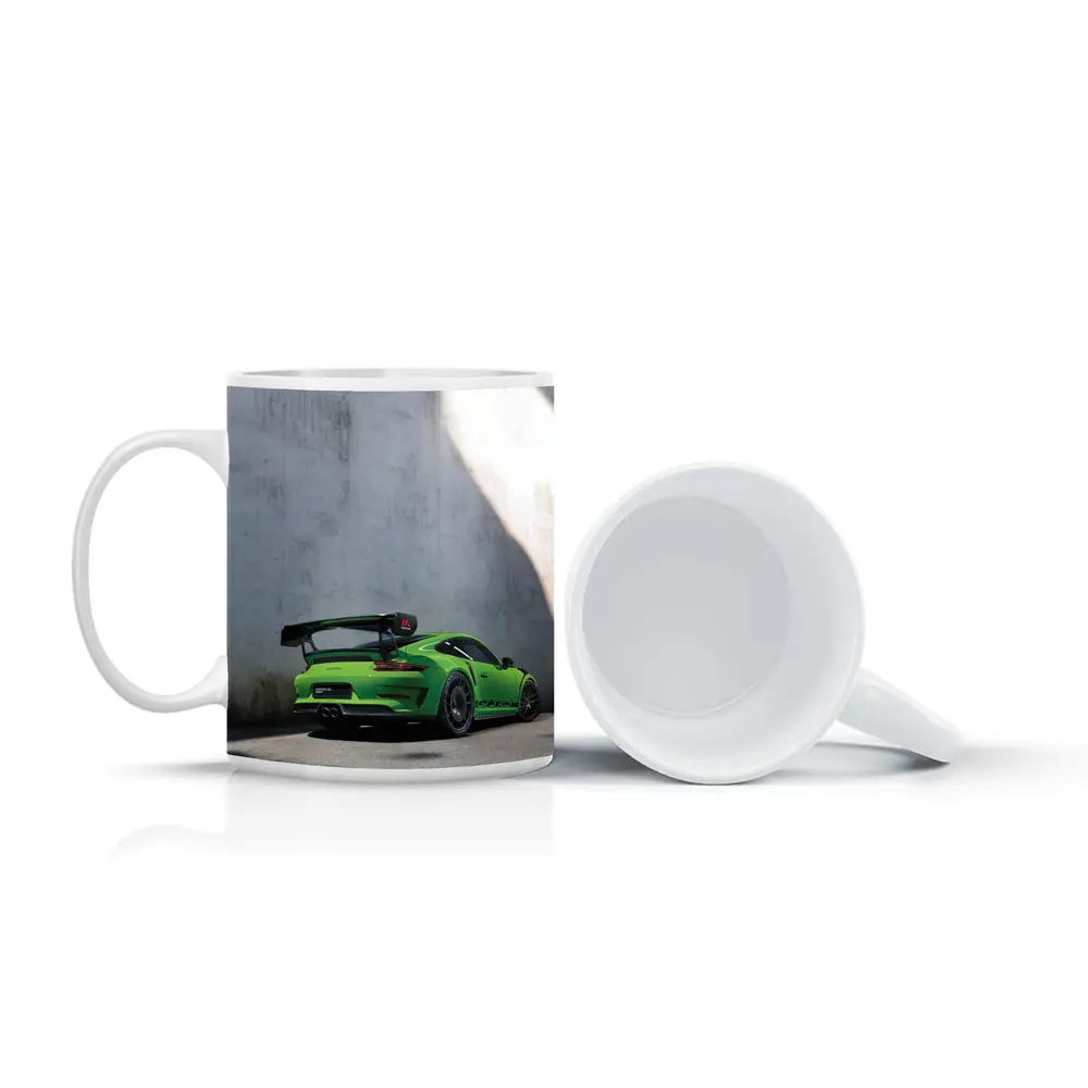 Porsche 911 GT3 RS Green Concrete Wall – Mugs