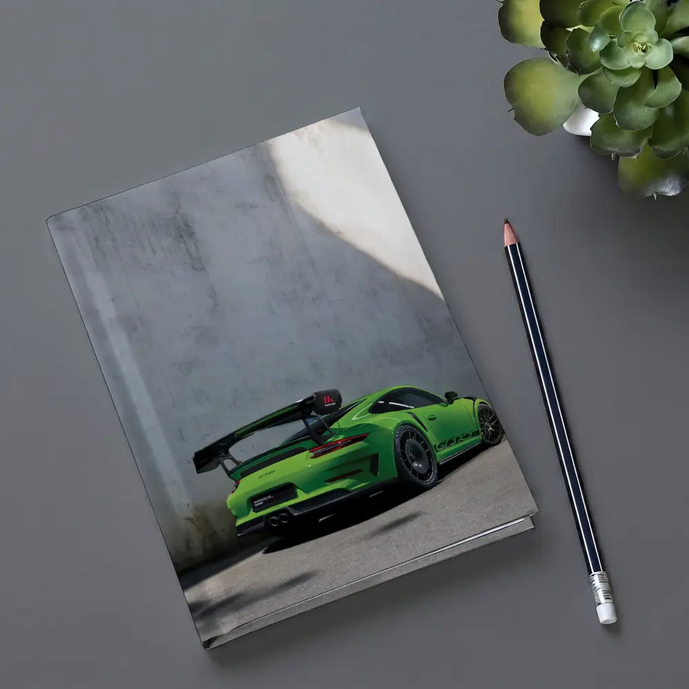 Porsche 911 GT3 RS Green Concrete Wall – Notebooks