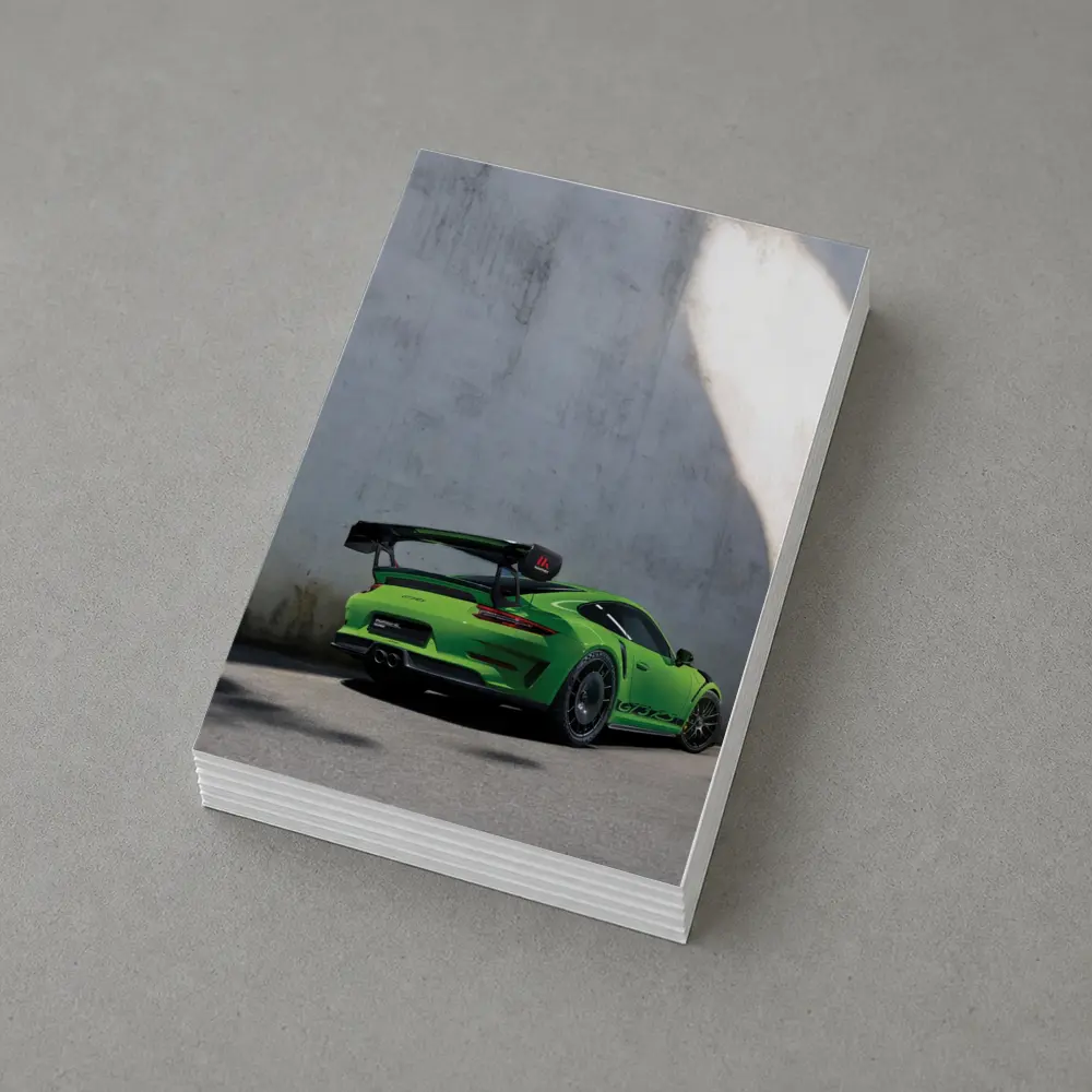 Porsche 911 GT3 RS Green Concrete Wall – Postcards