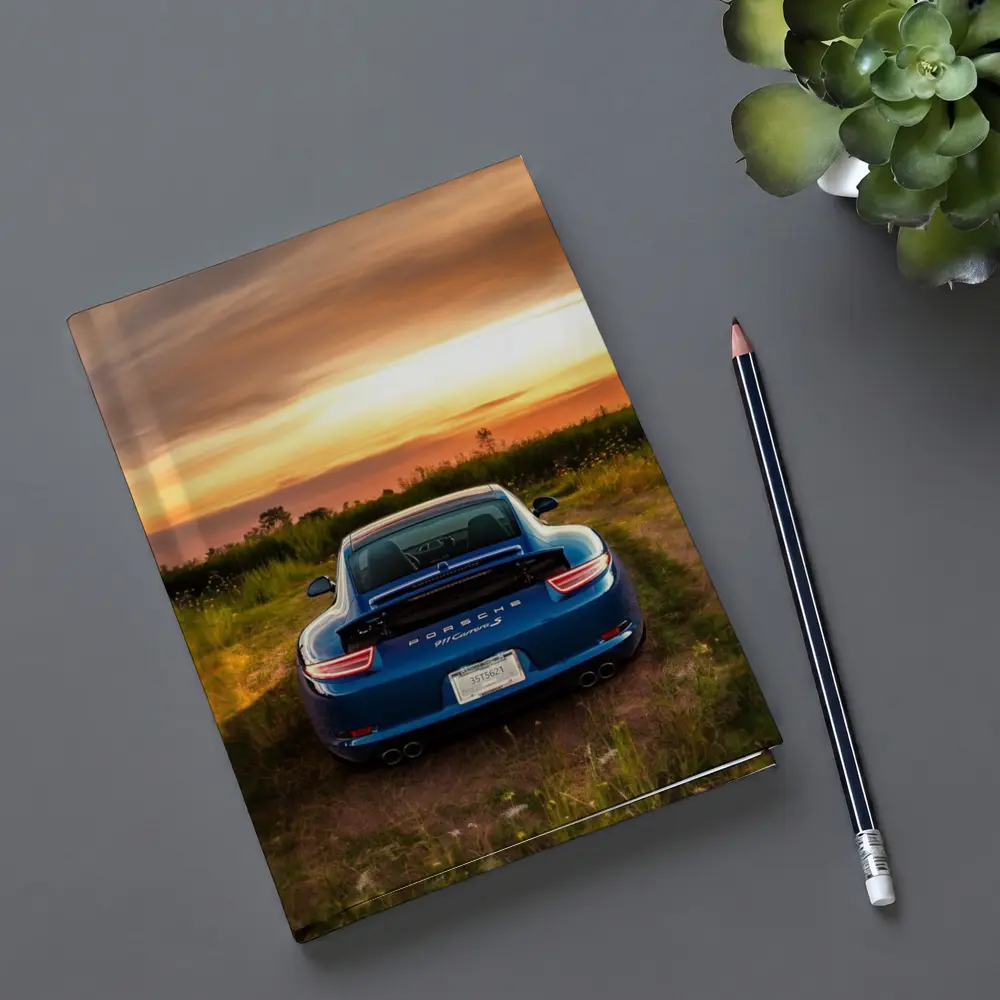 Porsche 911 Carrera S Blue Sunset Field – Notebooks