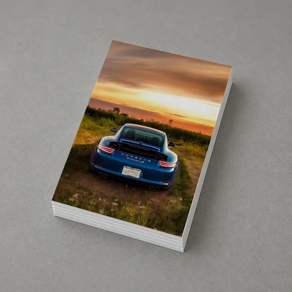 Porsche 911 Carrera S Blue Sunset Field – Postcards
