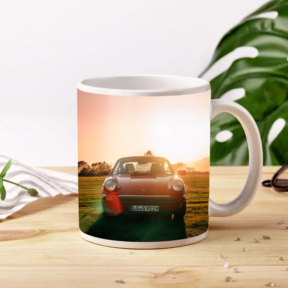Porsche 911 Classic Red Sunset Field – Mugs