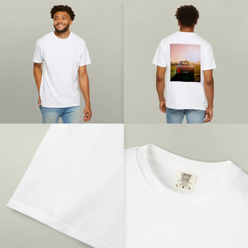 Porsche 911 Classic Red Sunset Field – T-Shirts