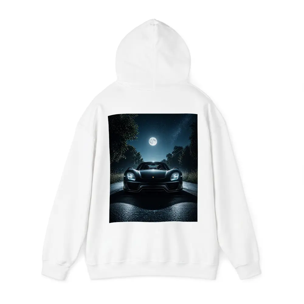 Porsche 918 Spyder Night Road Moon – Hoodies