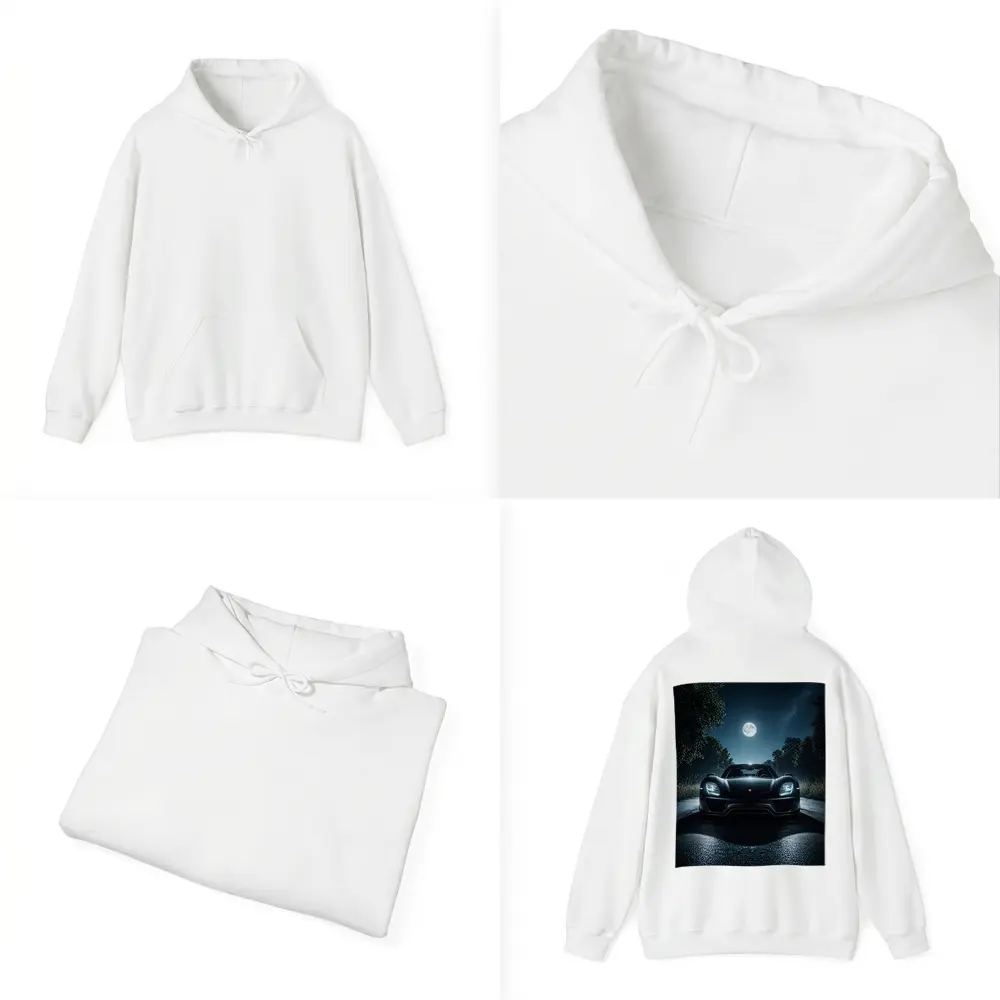 Porsche 918 Spyder Night Road Moon – Hoodies