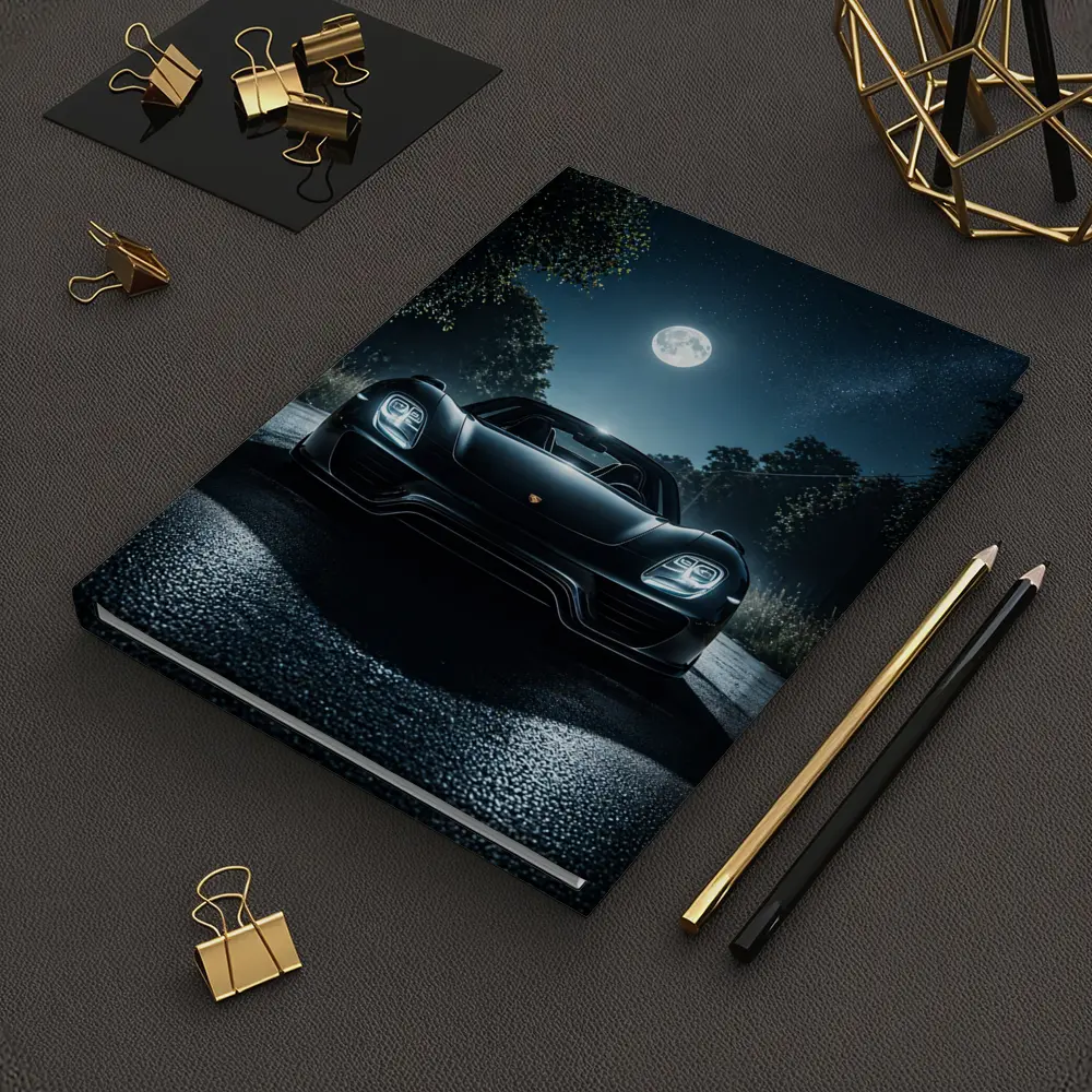 Porsche 918 Spyder Night Road Moon – Notebooks