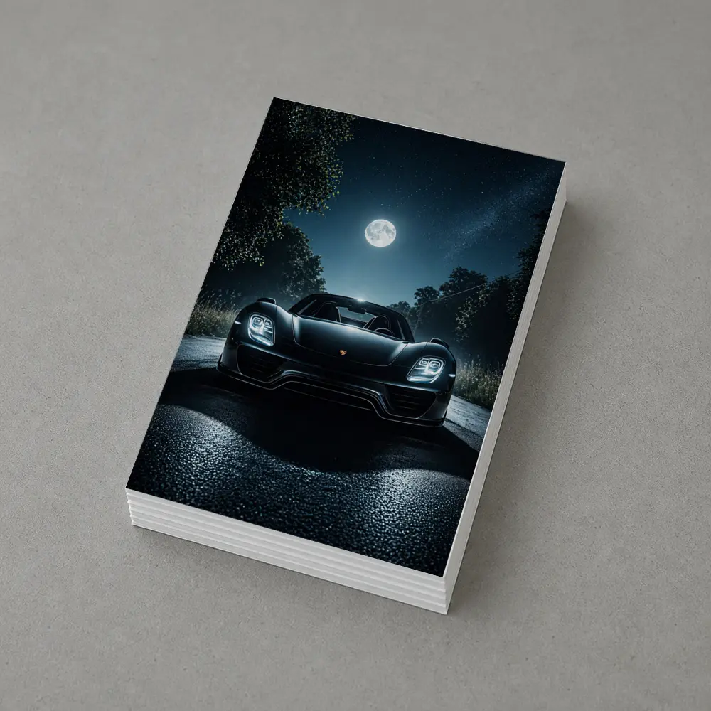 Porsche 918 Spyder Night Road Moon – Postcards