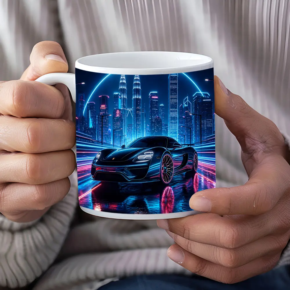 Porsche 918 Spyder Neon City Night – Mugs
