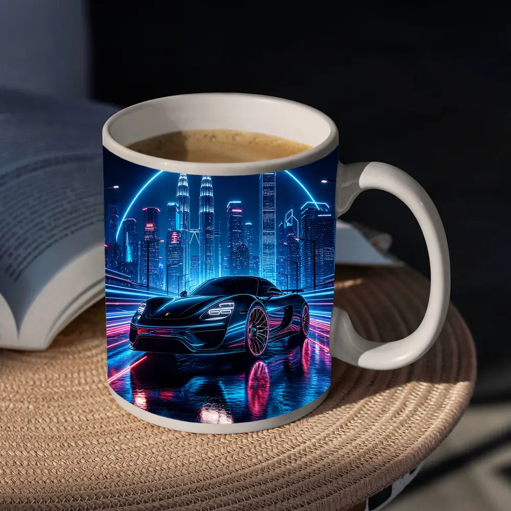 Porsche 918 Spyder Neon City Night – Mugs