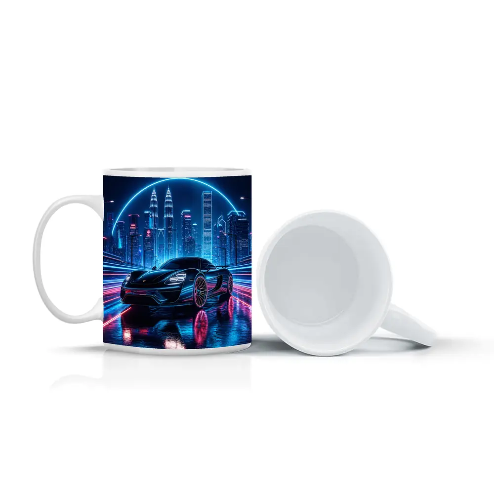 Porsche 918 Spyder Neon City Night – Mugs
