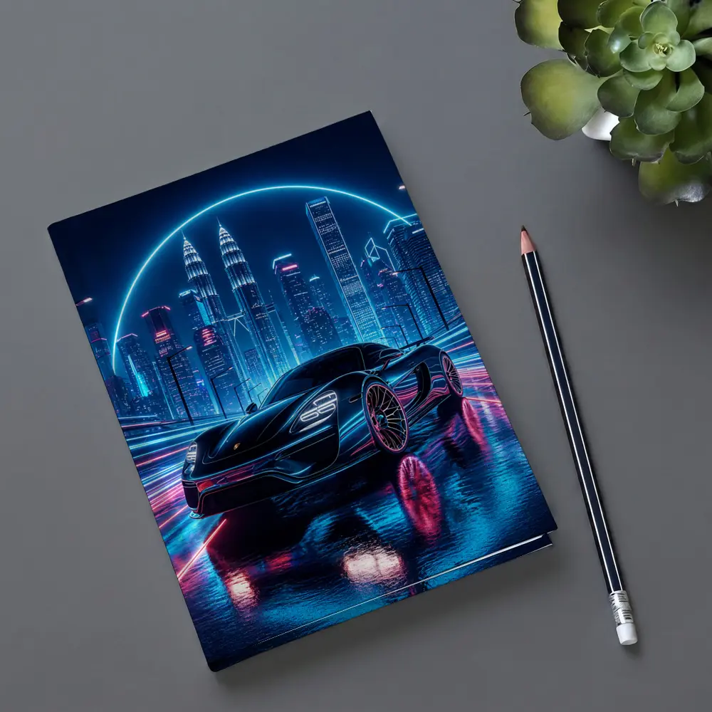 Porsche 918 Spyder Neon City Night – Notebooks