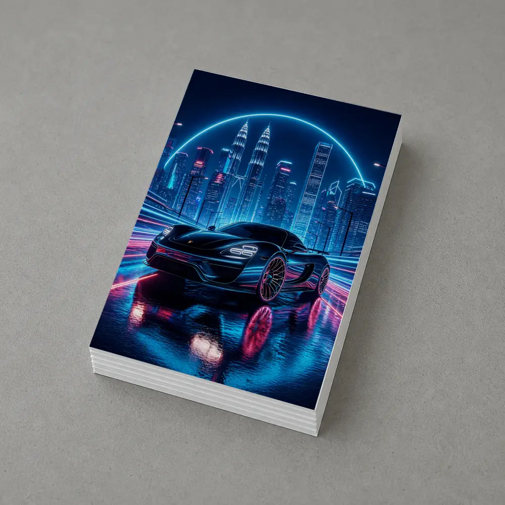 Porsche 918 Spyder Neon City Night – Postcards