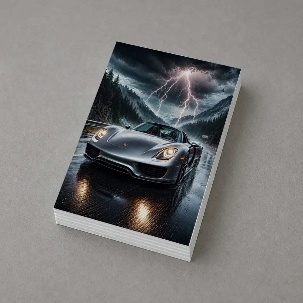 Porsche 918 Spyder Stormy Mountain Road – Postcards
