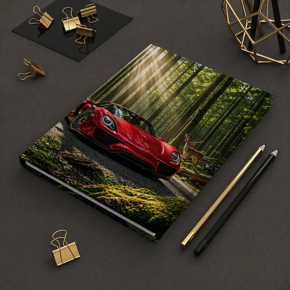 Red Porsche 918 Spyder Forest Deer – Notebooks