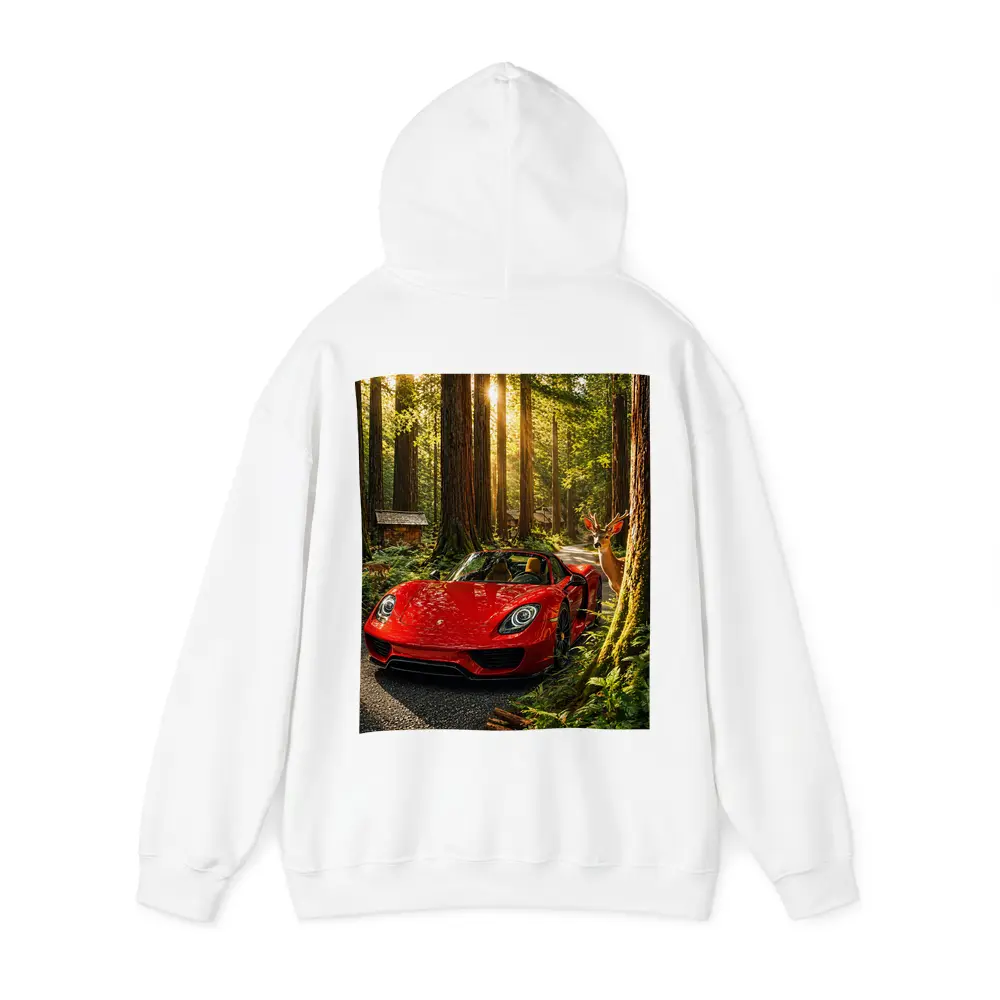 Porsche 918 Spyder Red Forest Setting – Hoodies